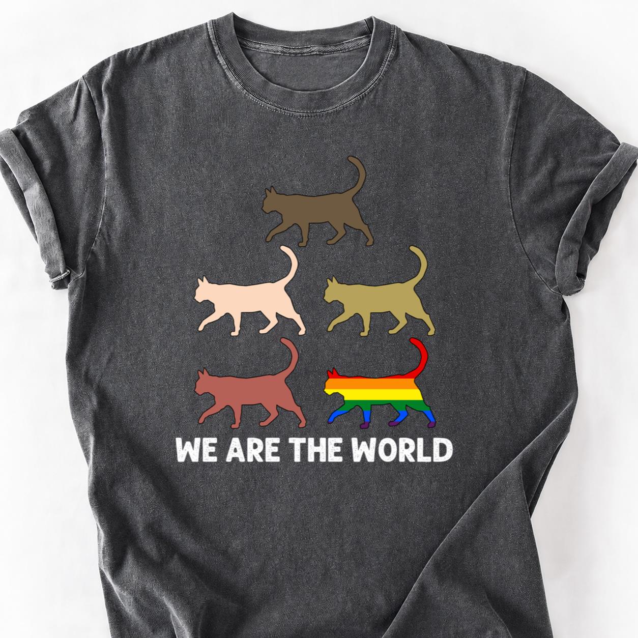 Rainbow Cat Silhouettes Pride Tee