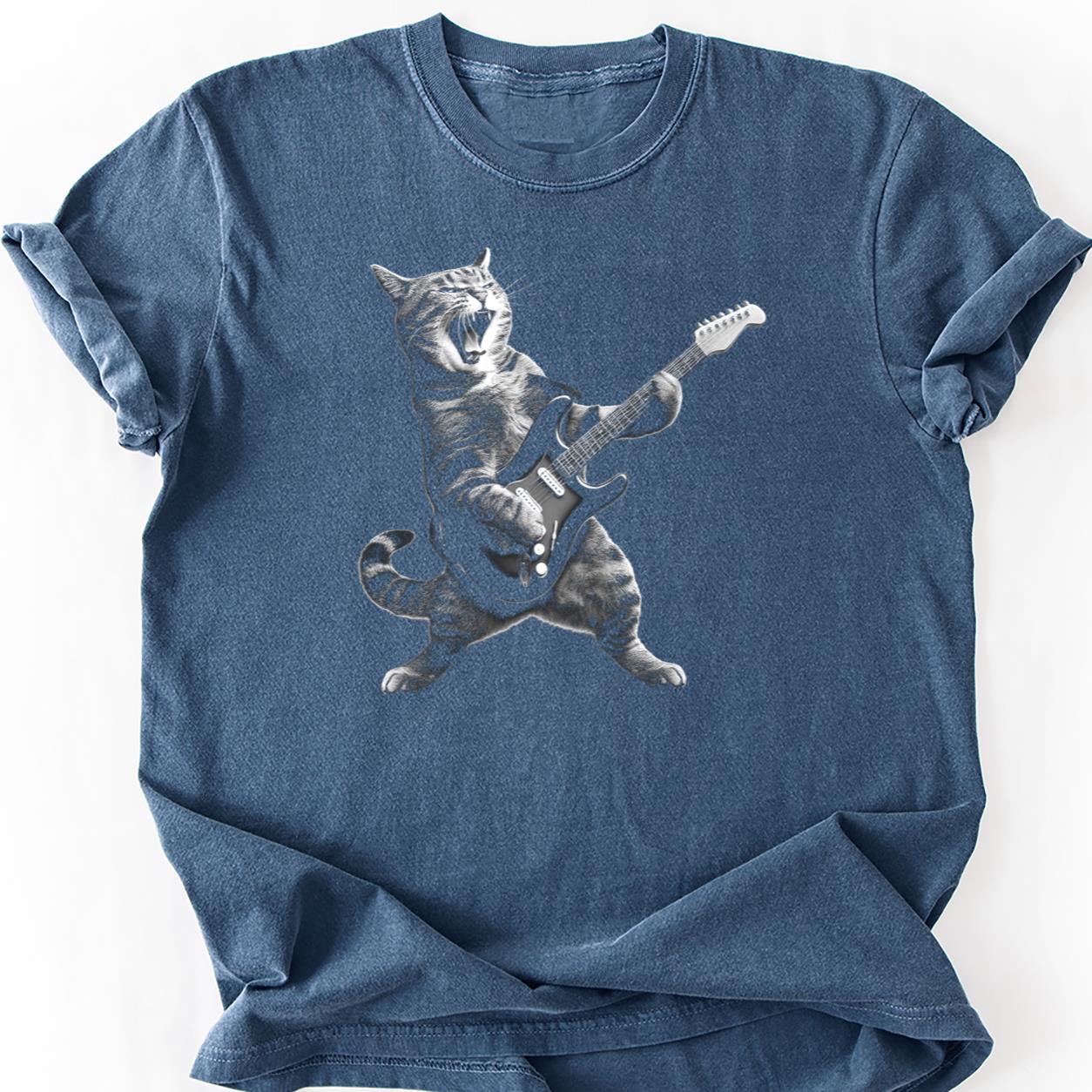 Rock Cat Electric Guitar Shredding Tee