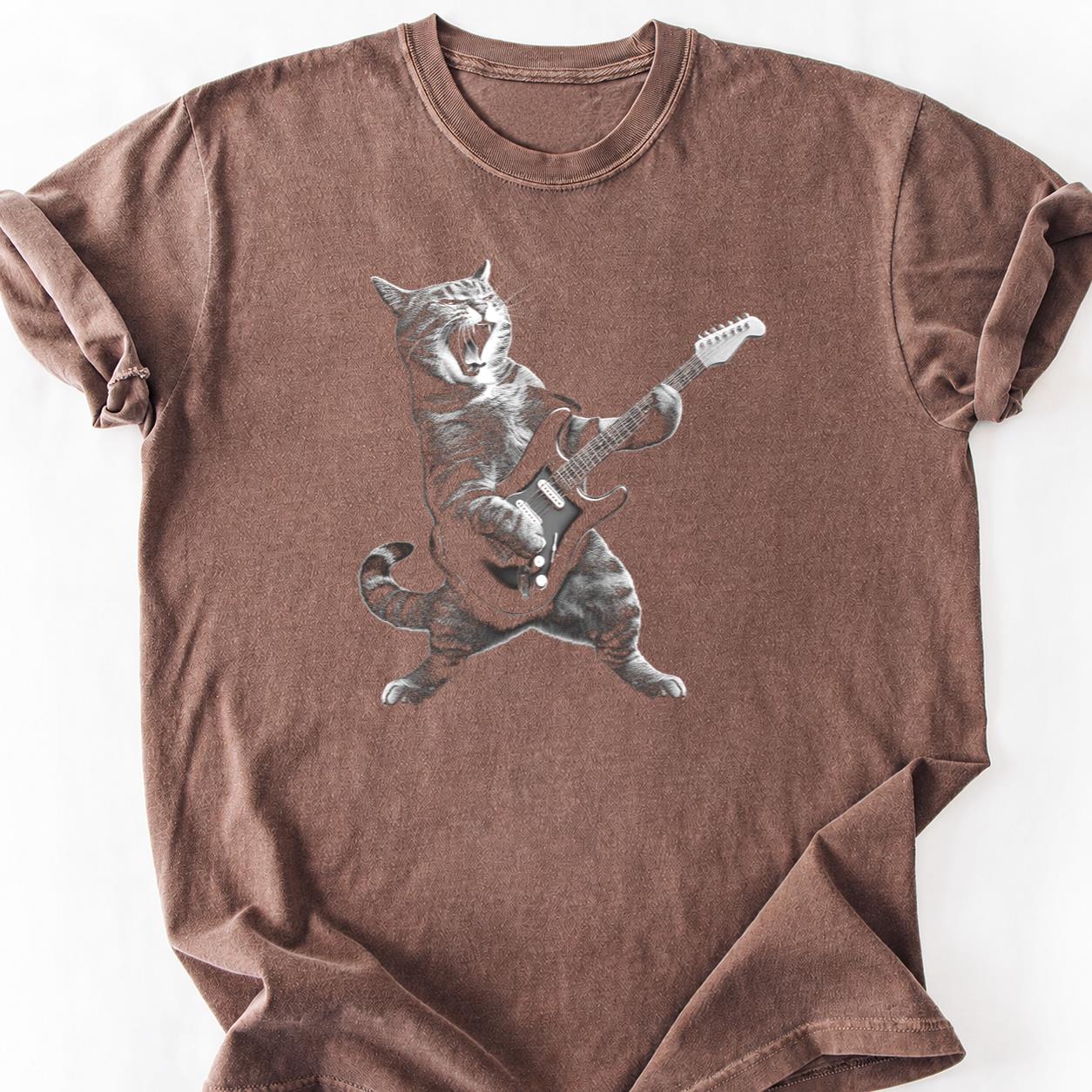 Rock Cat Electric Guitar Shredding Tee