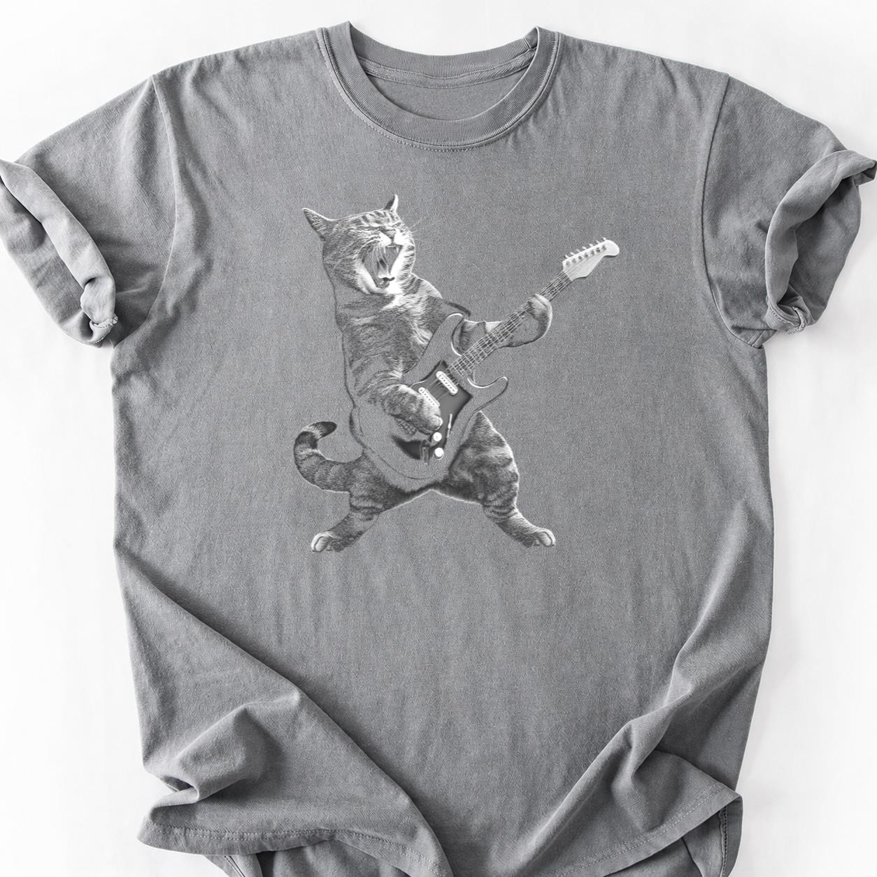 Rock Cat Electric Guitar Shredding Tee