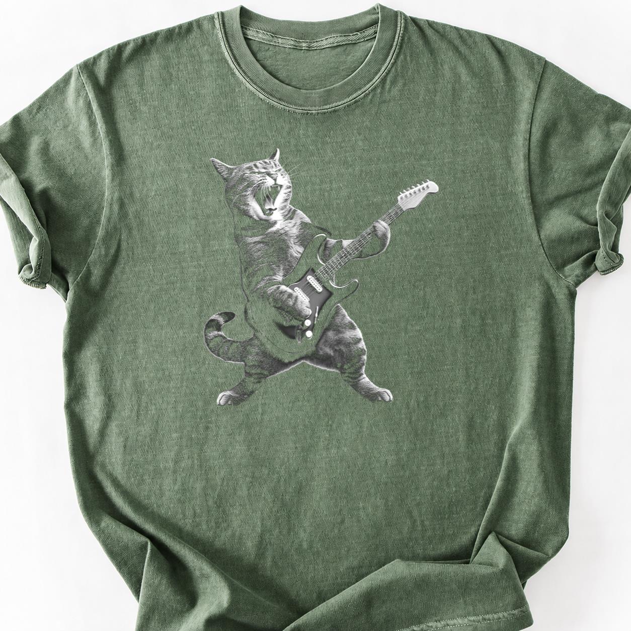 Rock Cat Electric Guitar Shredding Tee
