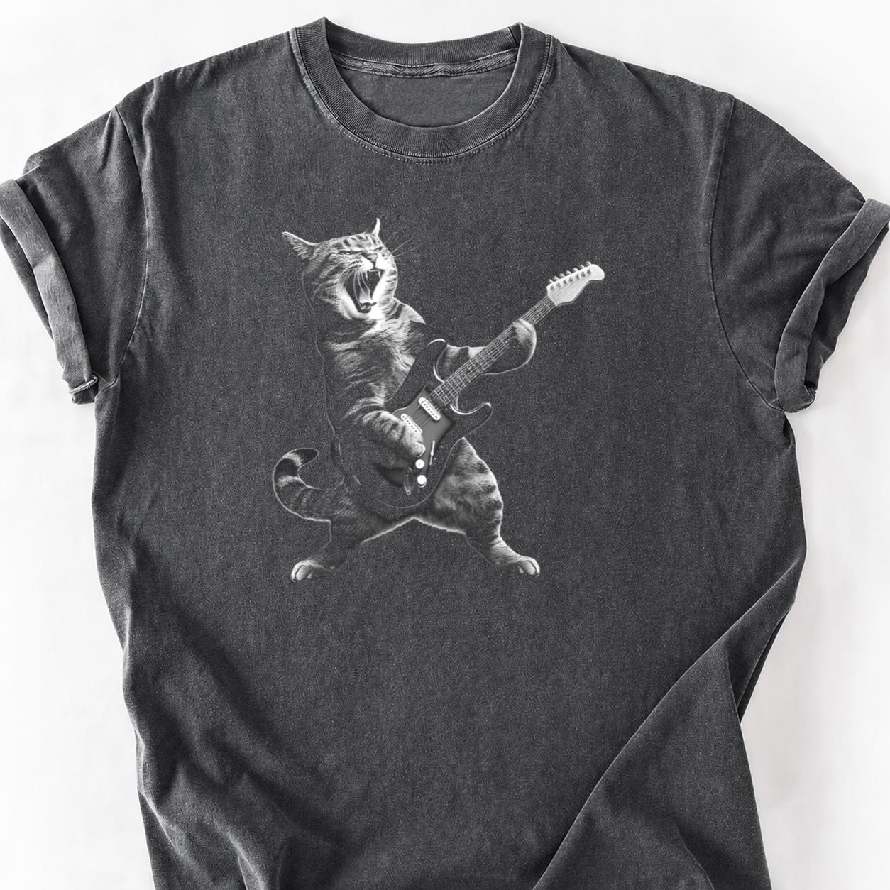 Rock Cat Electric Guitar Shredding Tee