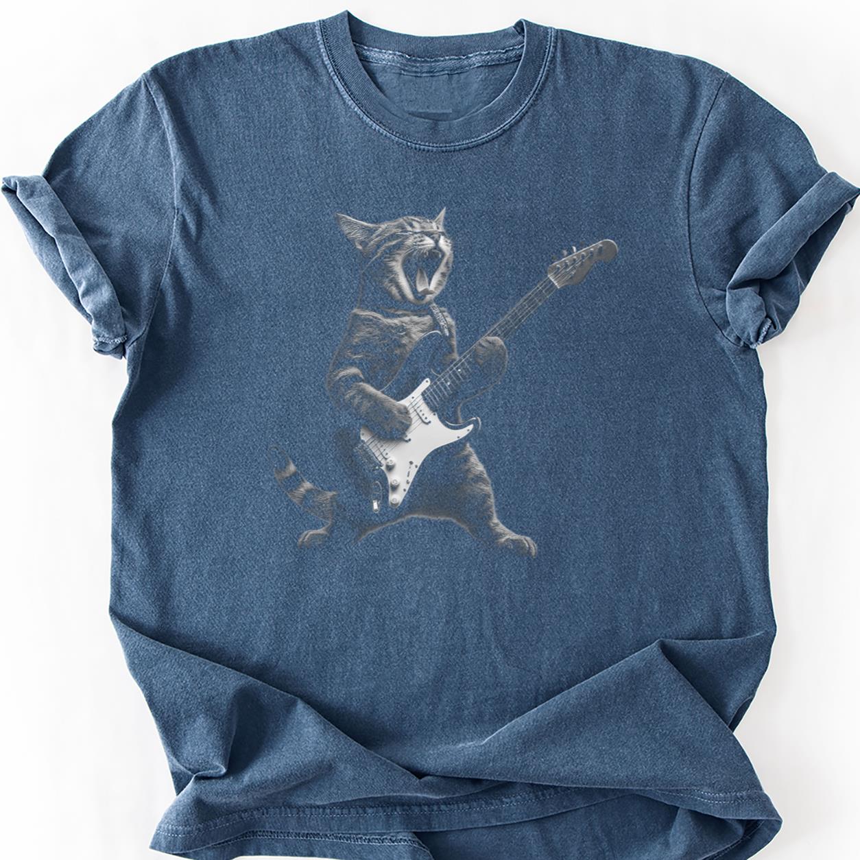 Rock Star Cat Guitar Solo Tee