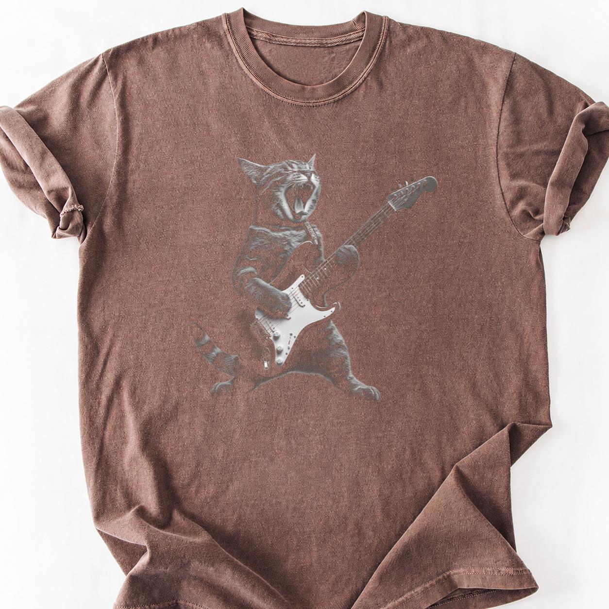 Rock Star Cat Guitar Solo Tee