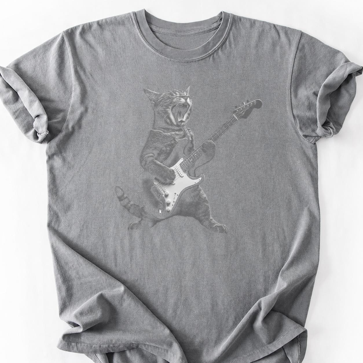 Rock Star Cat Guitar Solo Tee
