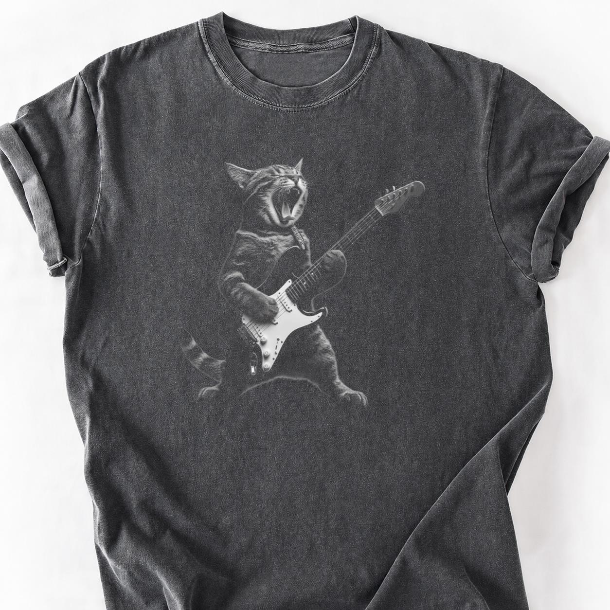 Rock Star Cat Guitar Solo Tee