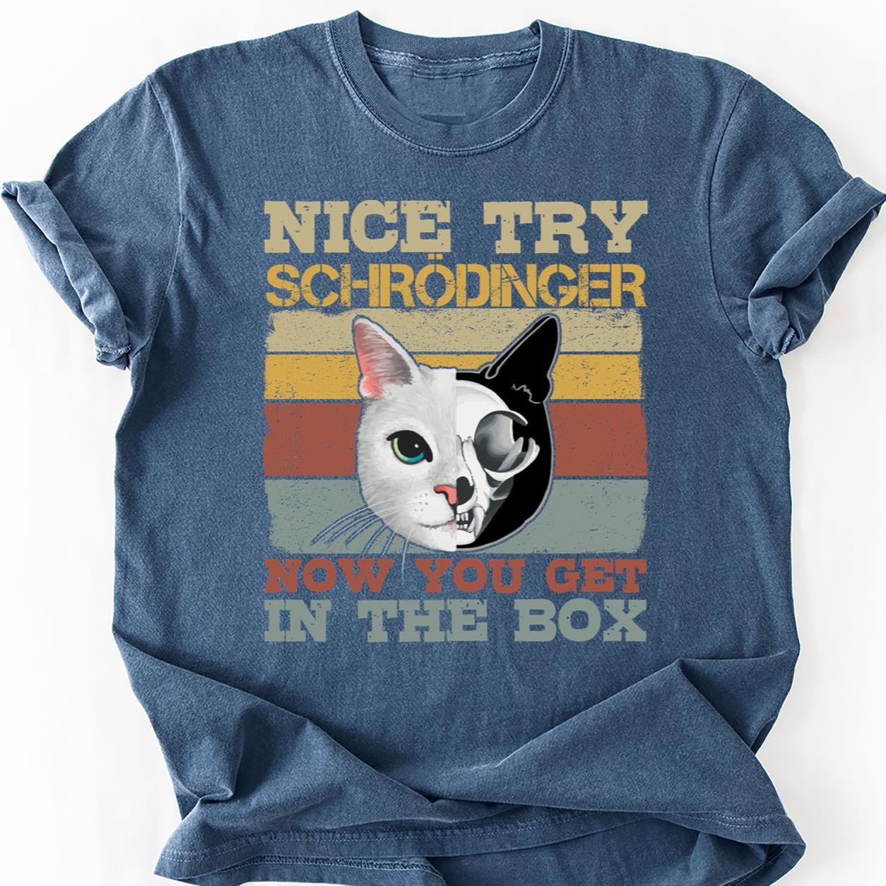 Schrodingers Cat Half Alive Half Skull Tee