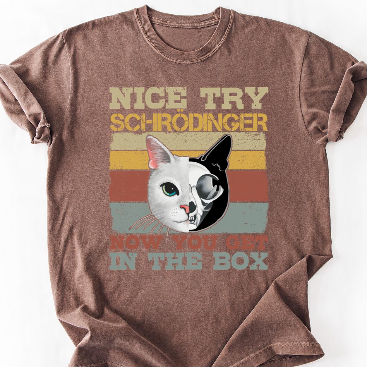 Schrodingers Cat Half Alive Half Skull Tee