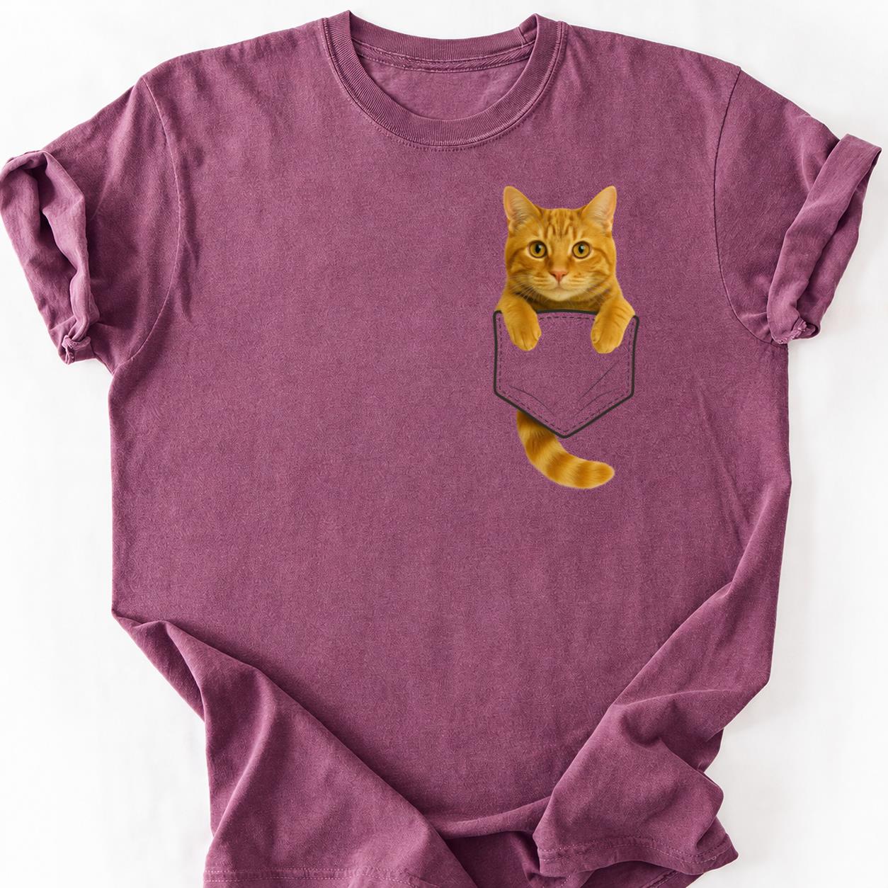 Tabby Cat - Owned By Cats Pocket Shirt