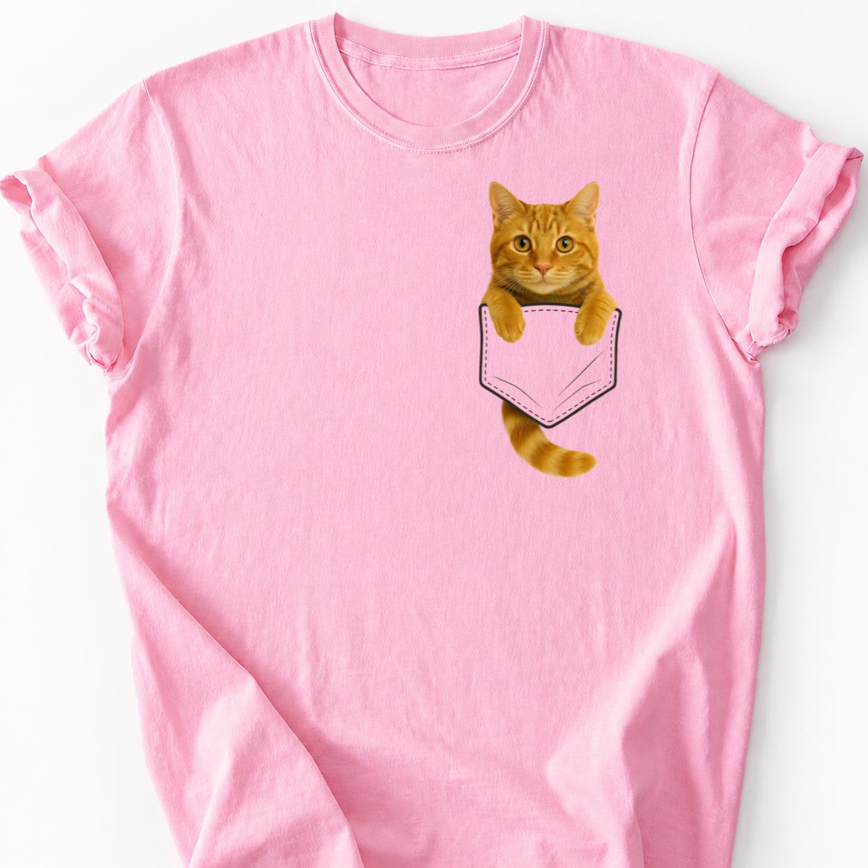 Tabby Cat - Owned By Cats Pocket Shirt