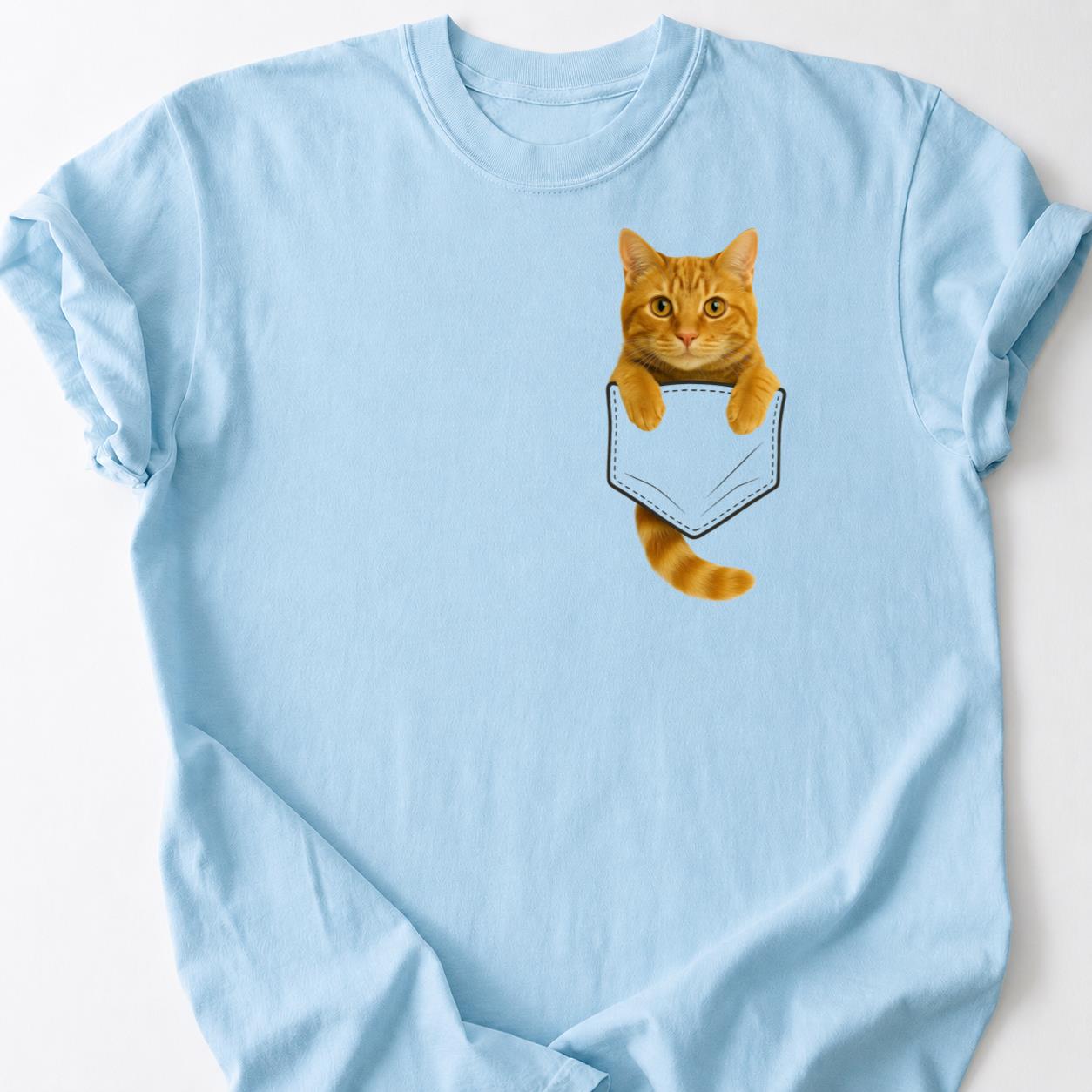 Tabby Cat - Owned By Cats Pocket Shirt