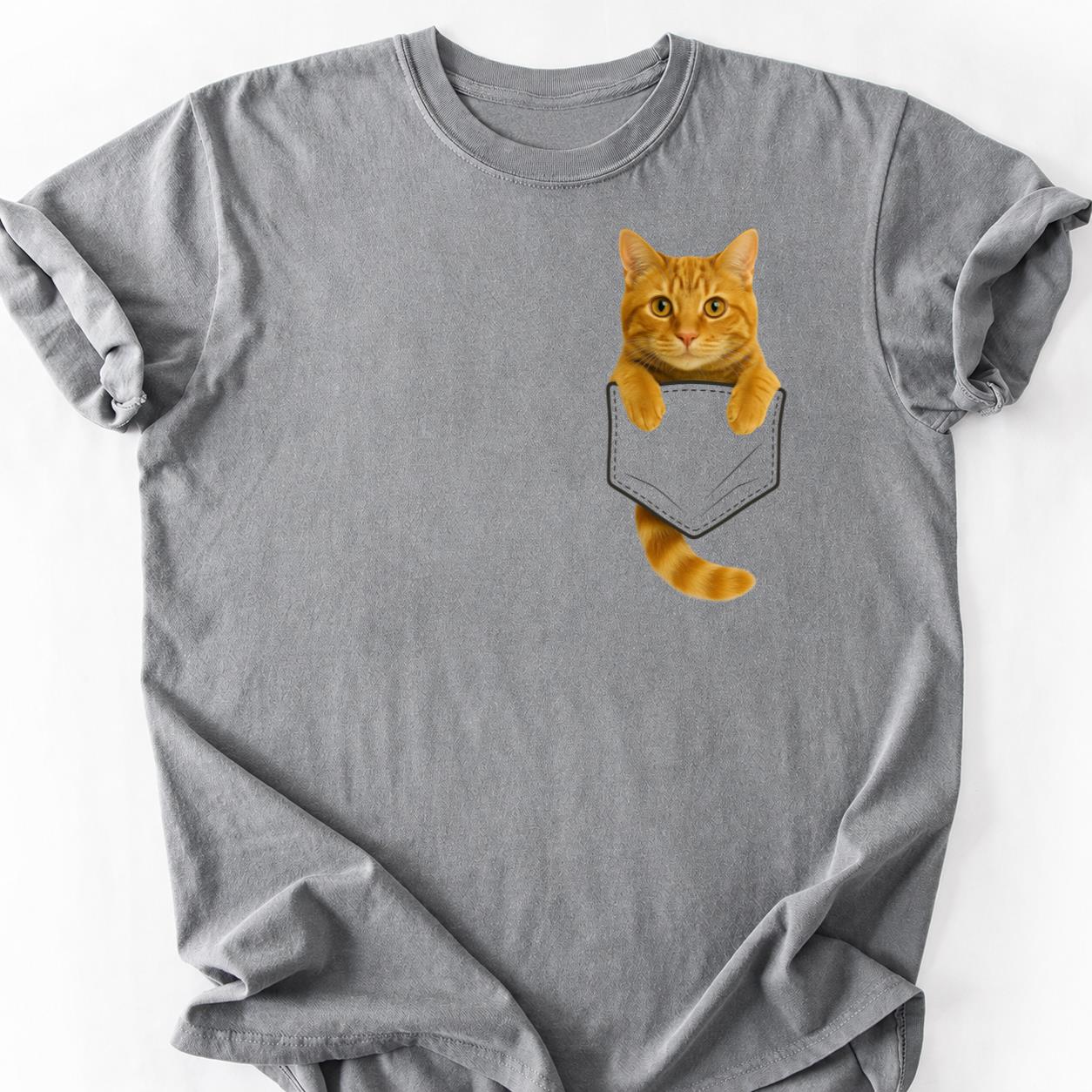Tabby Cat - Owned By Cats Pocket Shirt