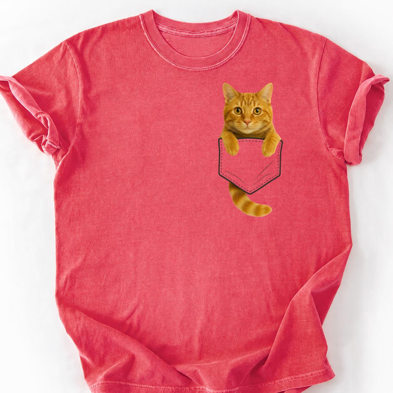 Tabby Cat - Owned By Cats Pocket Shirt