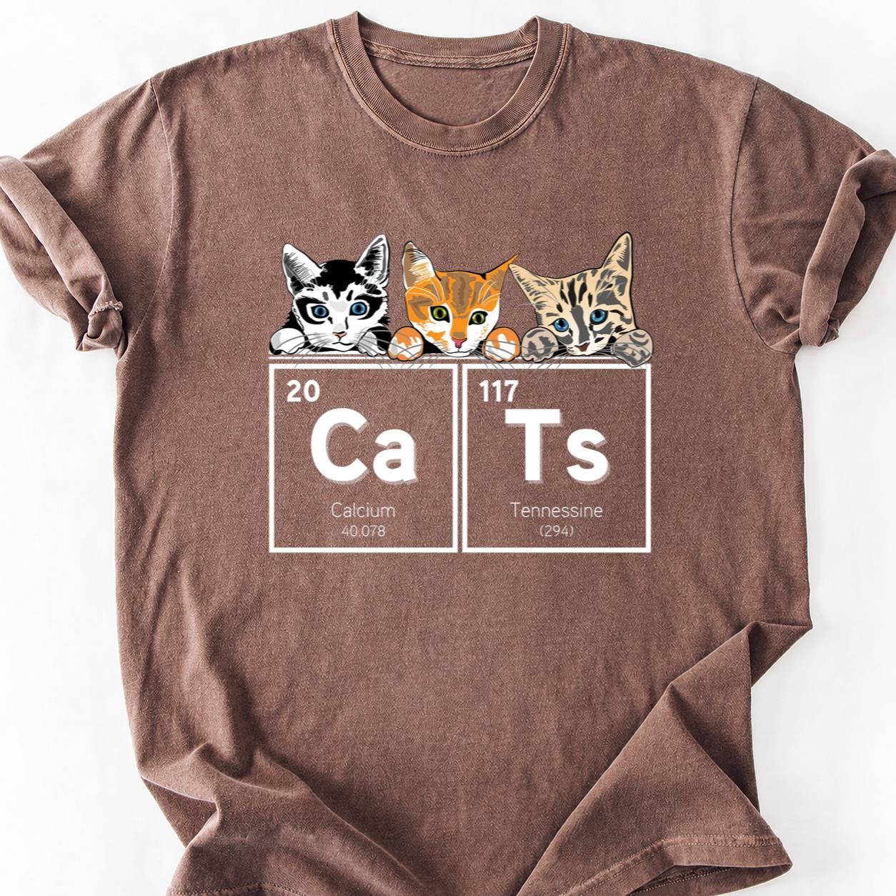 Three Cats Peeking Over Edge Tee