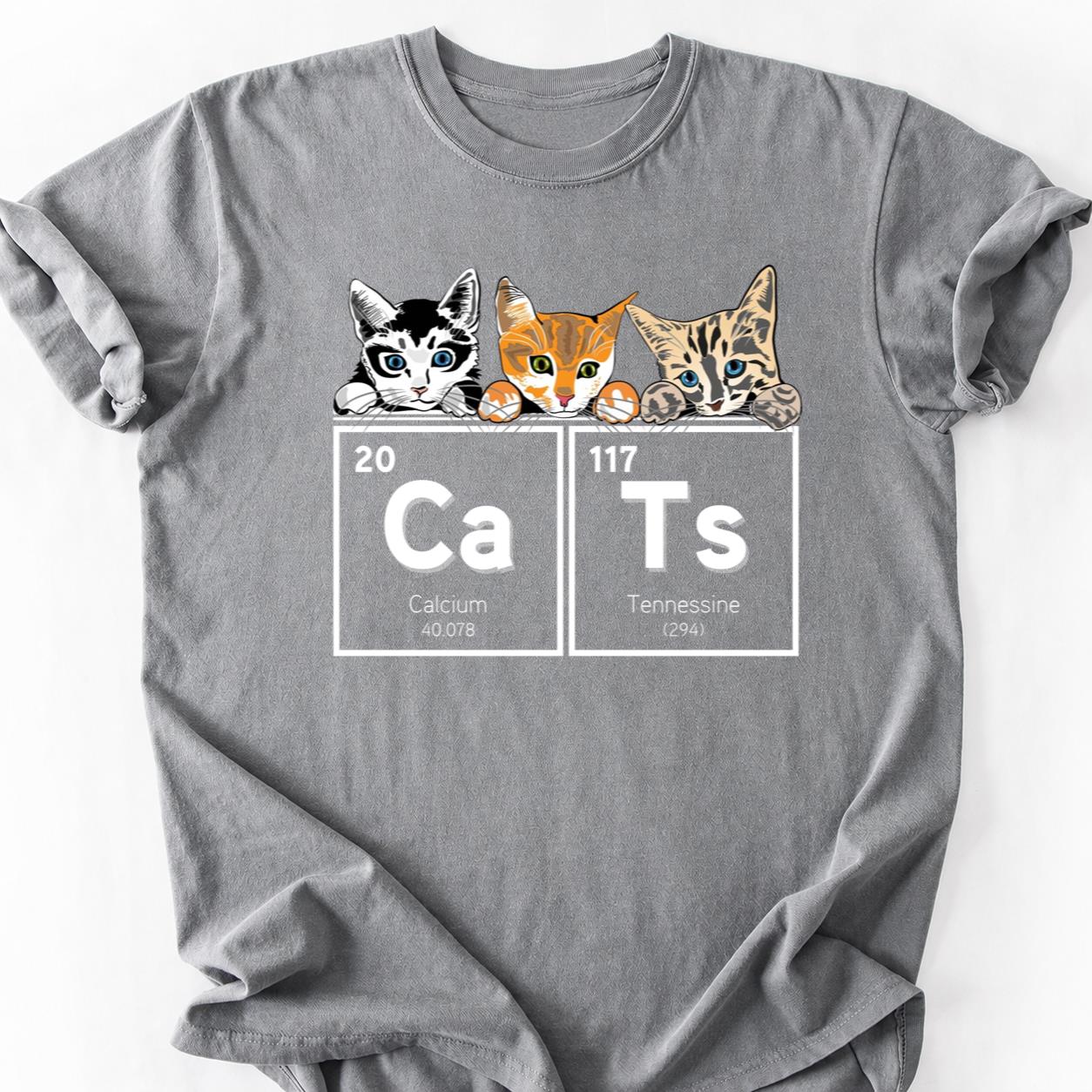 Three Cats Peeking Over Edge Tee
