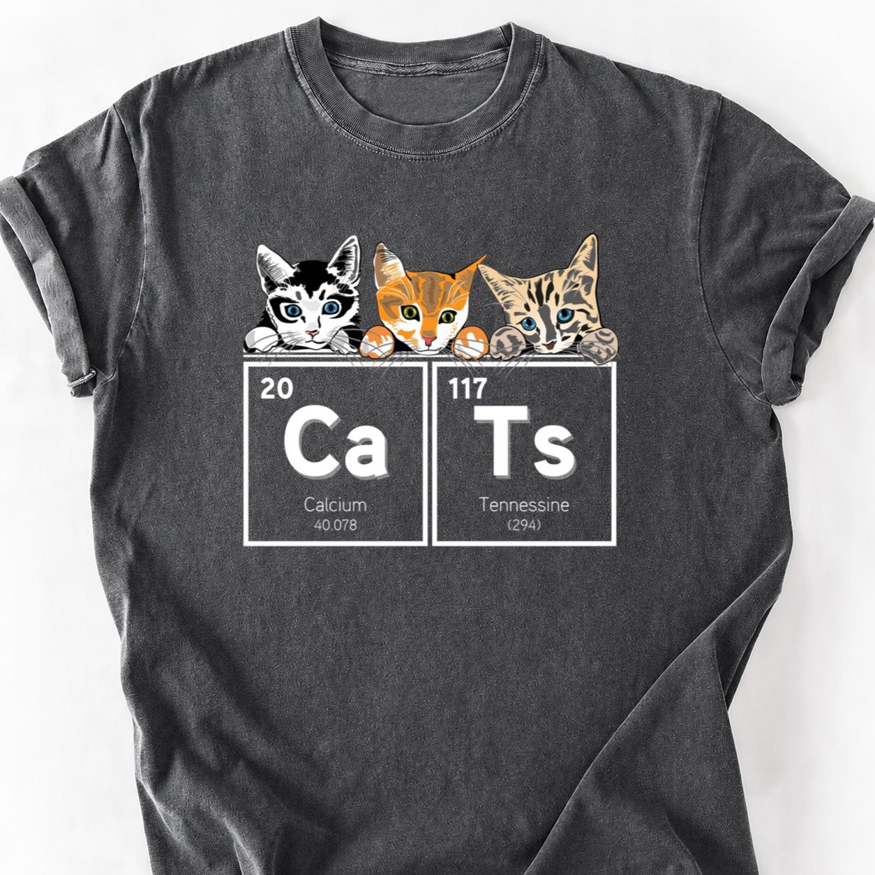 Three Cats Peeking Over Edge Tee