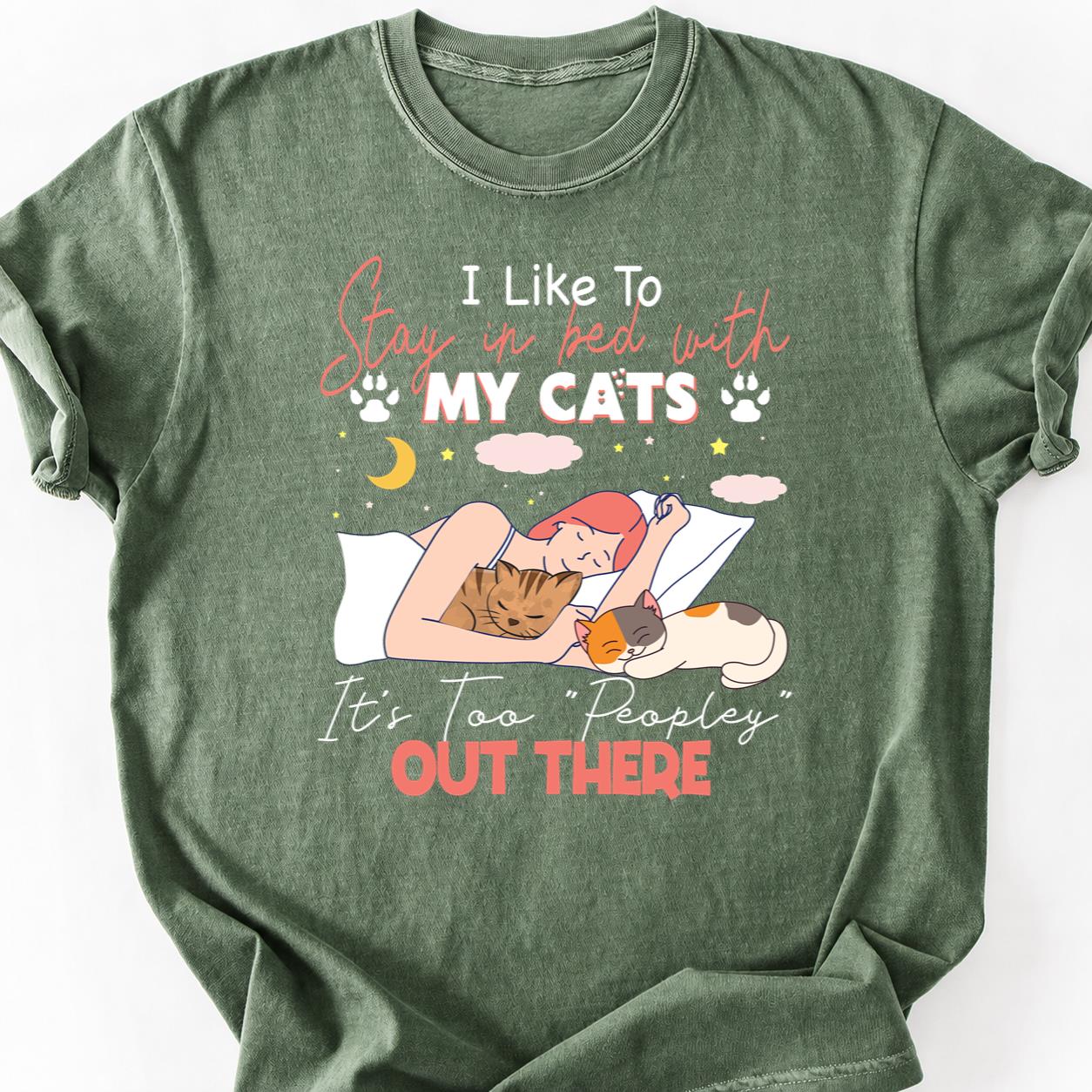 Too Peopley I Like My Cats Tee