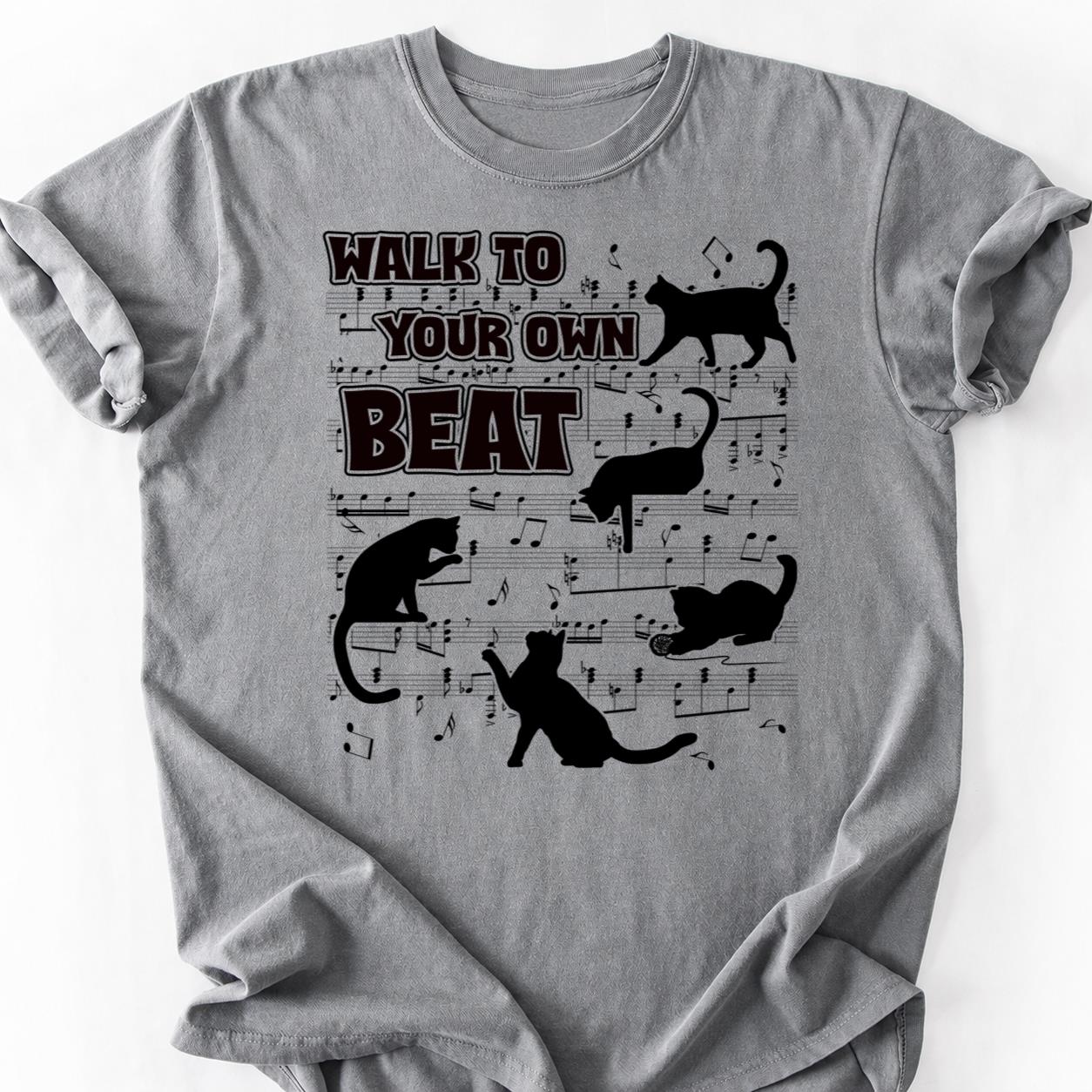 Walk To Your Own Beat Cat Tee