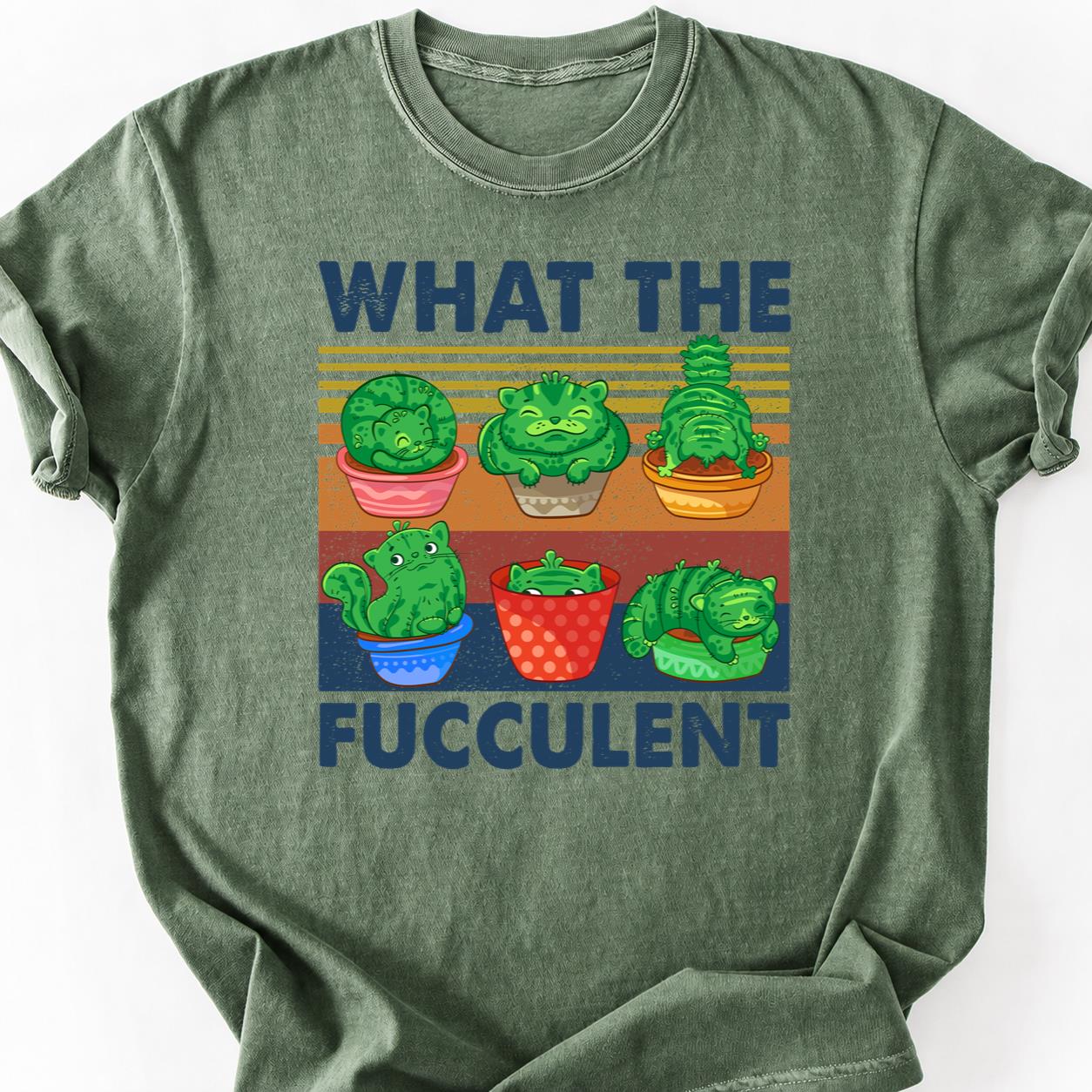 What The Fucculent Cactus Cat Tee