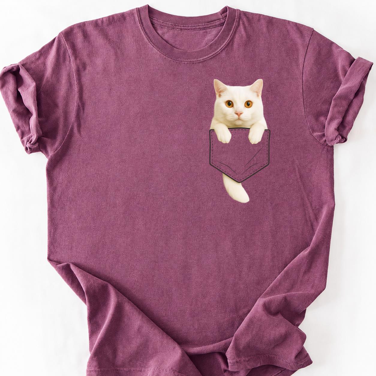 White Cat - Cat Hair Dont Care Pocket Shirt