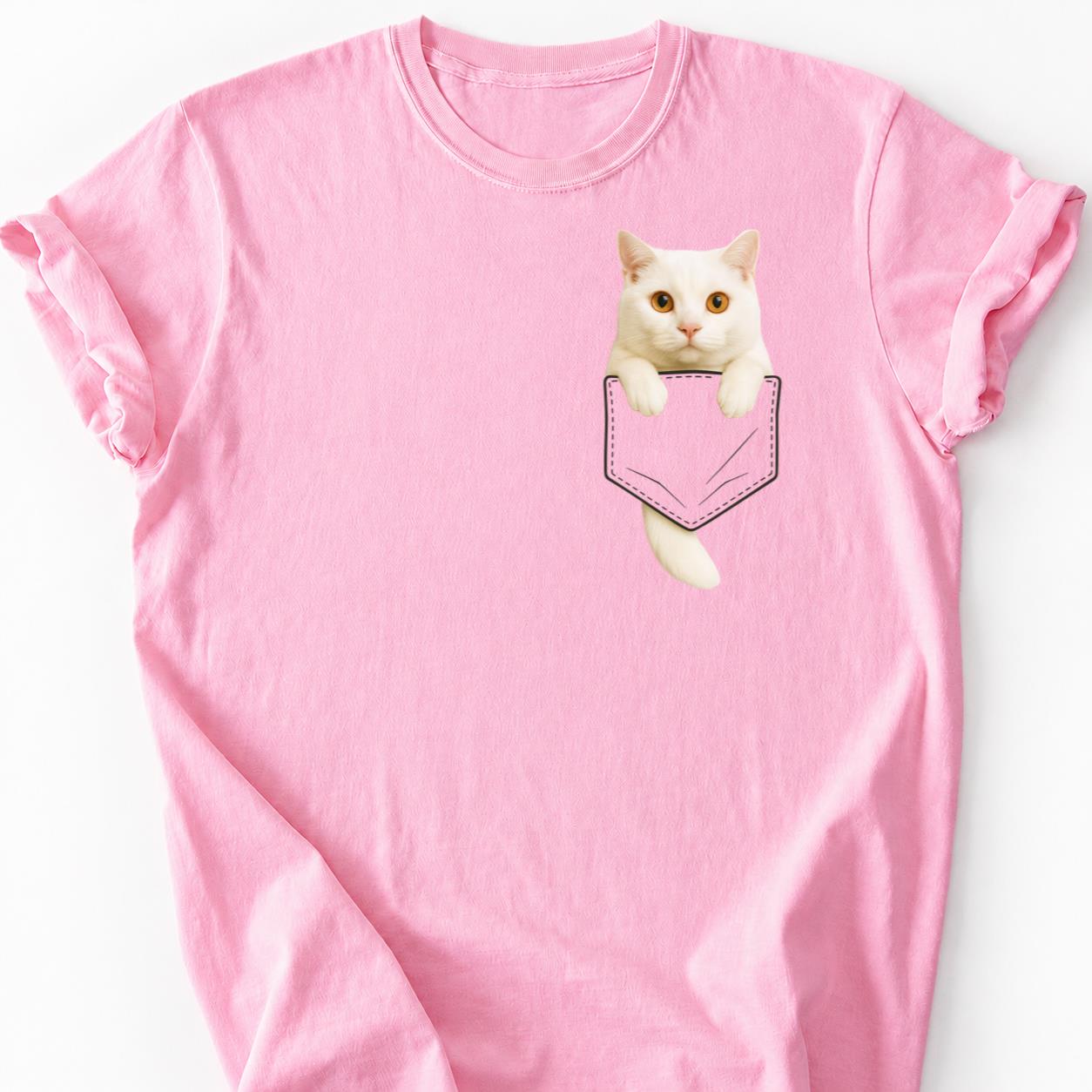 White Cat - Cat Hair Dont Care Pocket Shirt