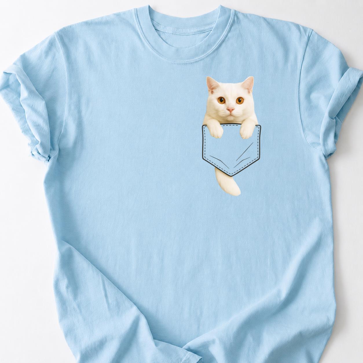 White Cat - Cat Hair Dont Care Pocket Shirt