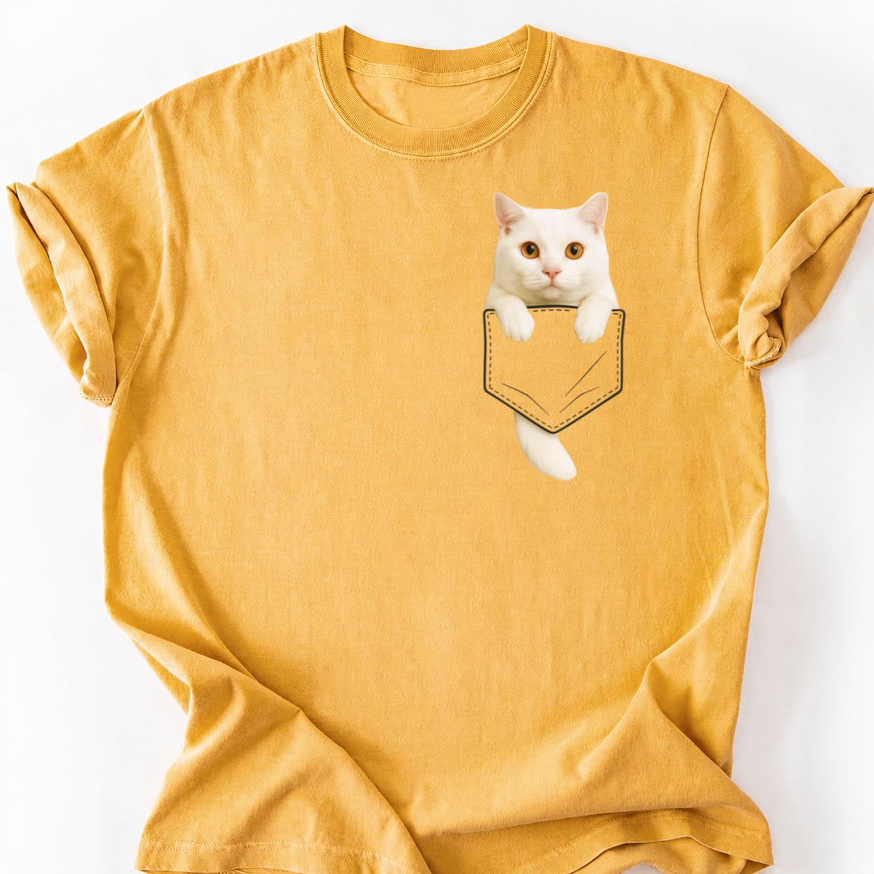 White Cat - Cat Hair Dont Care Pocket Shirt