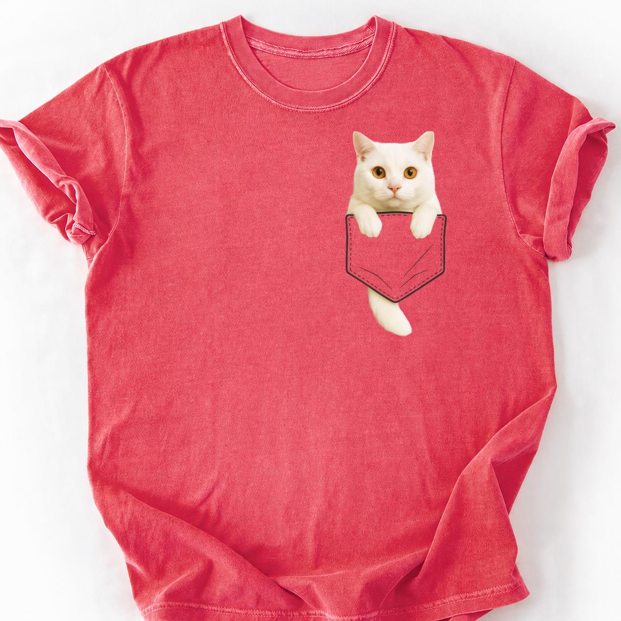 White Cat - Cat Hair Dont Care Pocket Shirt