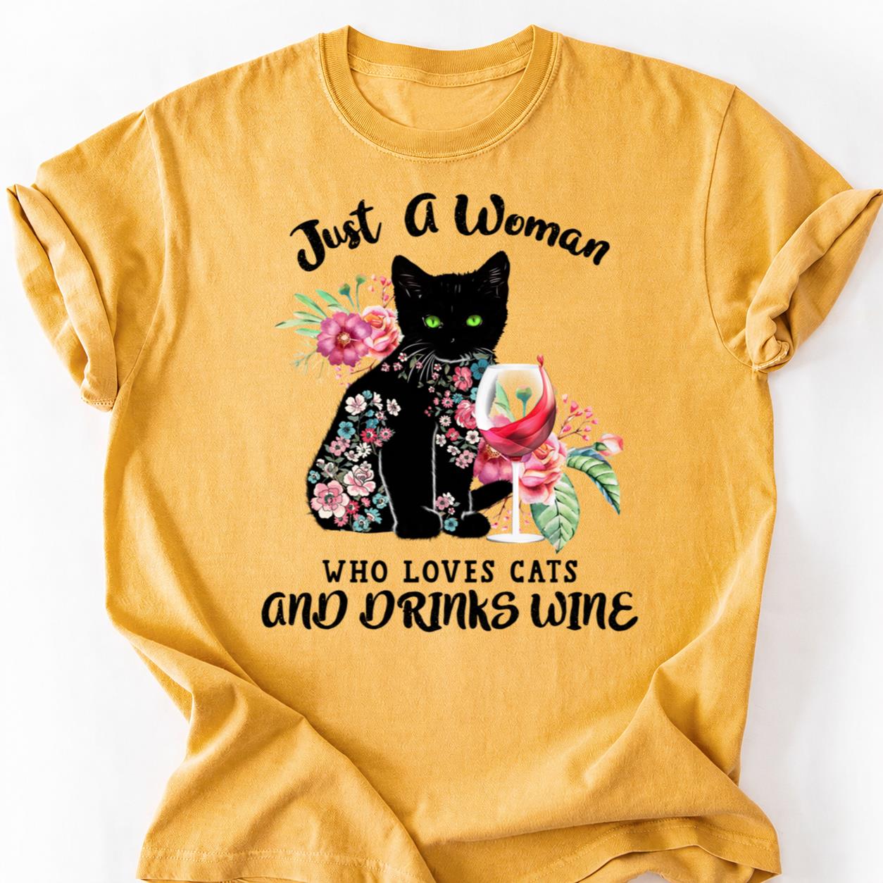 Wine Flowers Cats Thats All I Need Tee