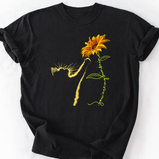 You Are My Sunshine Cat Sunflower Tee