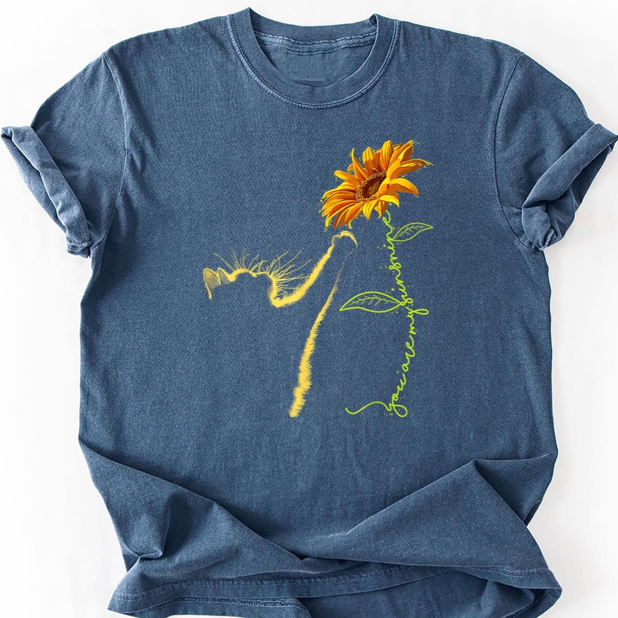 You Are My Sunshine Cat Sunflower Tee