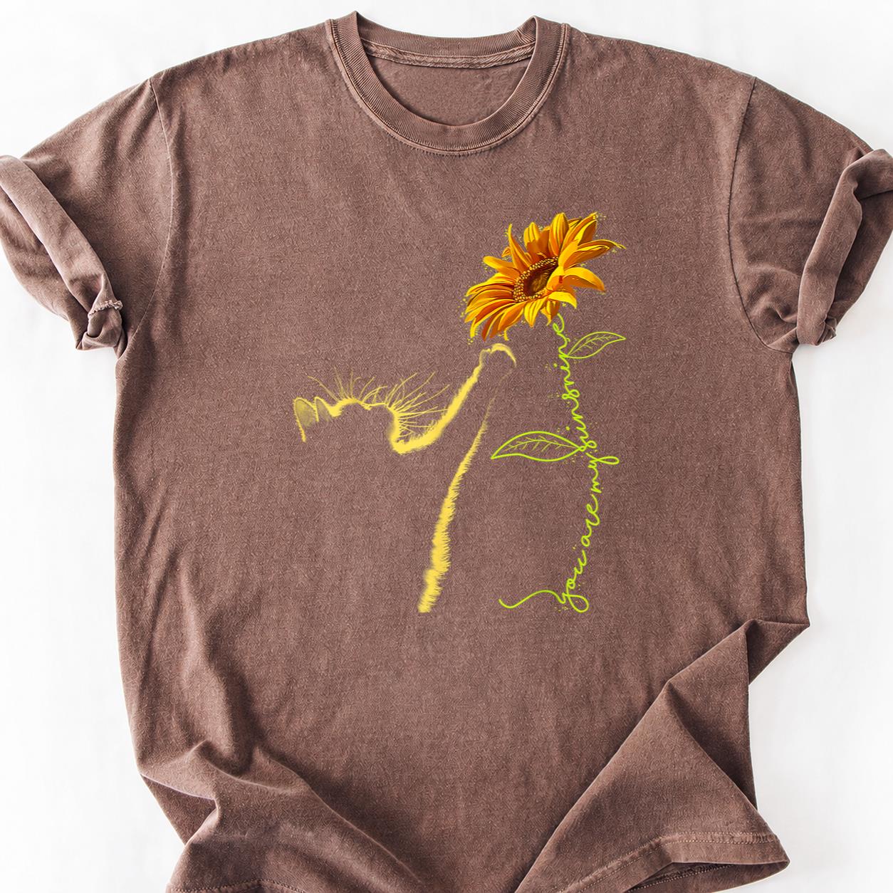 You Are My Sunshine Cat Sunflower Tee