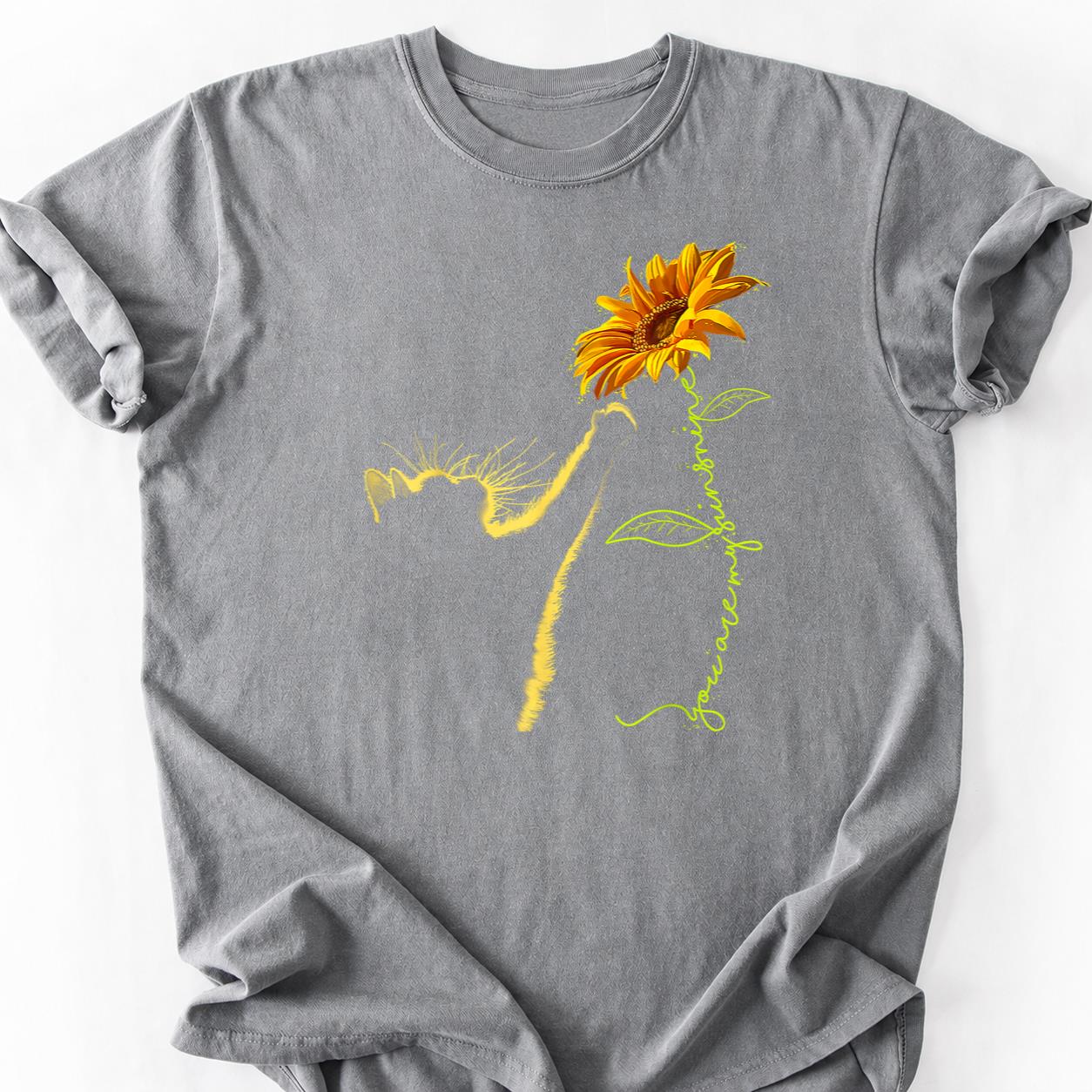 You Are My Sunshine Cat Sunflower Tee