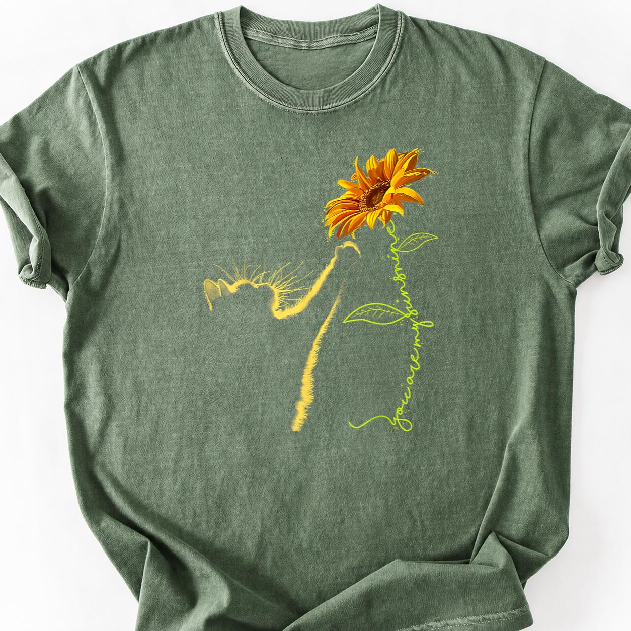 You Are My Sunshine Cat Sunflower Tee