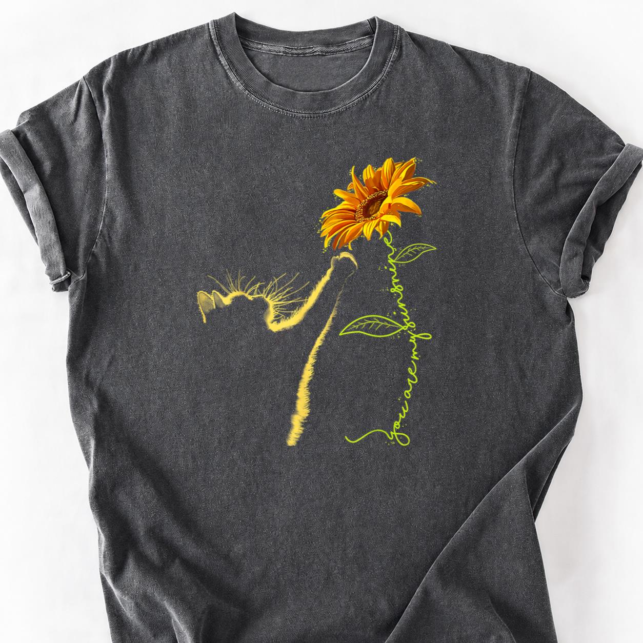 You Are My Sunshine Cat Sunflower Tee
