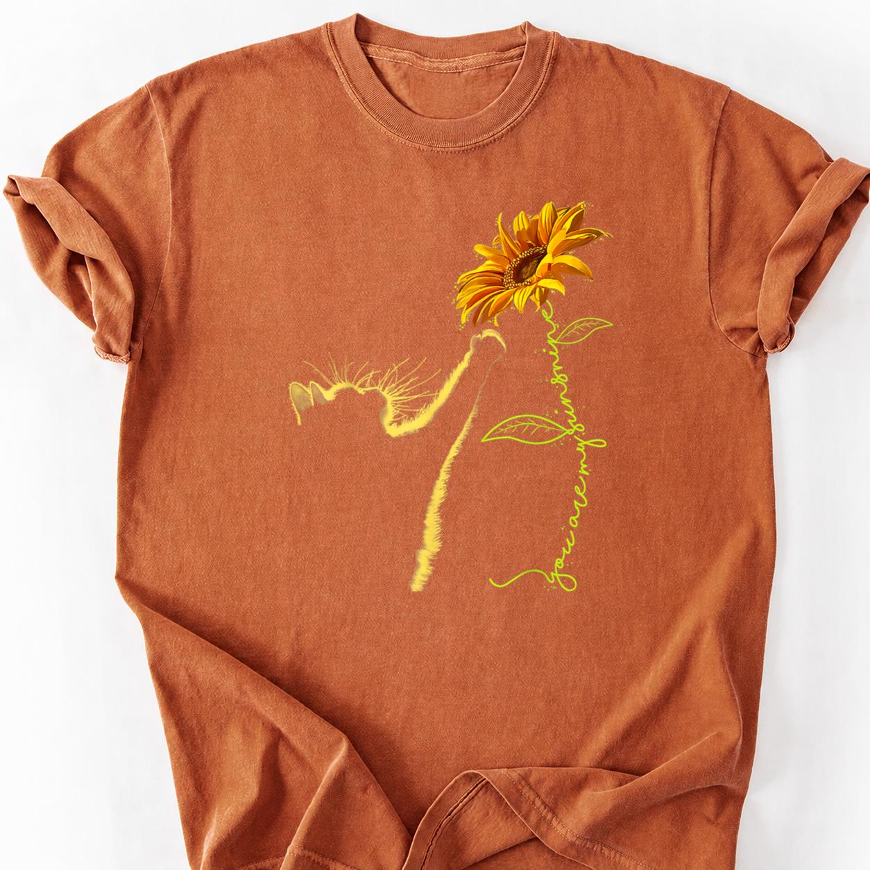 You Are My Sunshine Cat Sunflower Tee